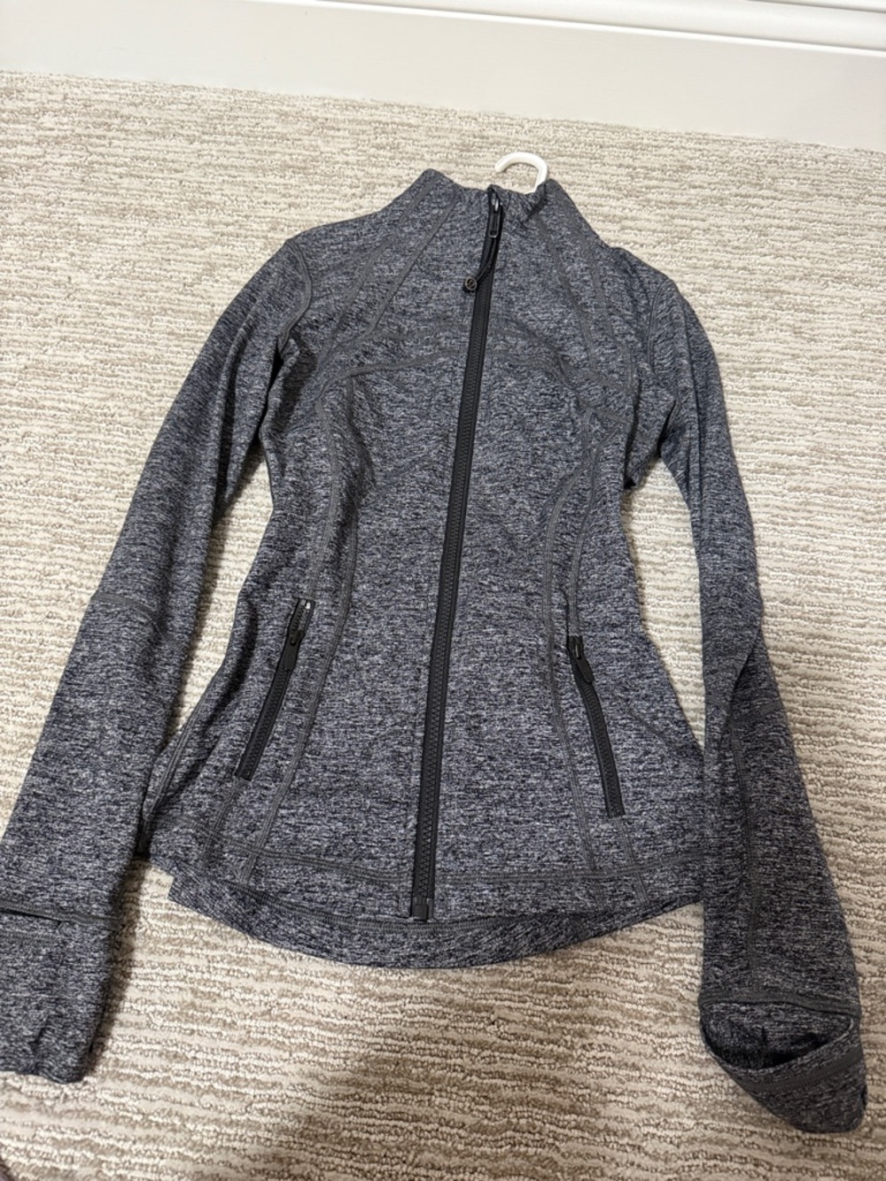 lululemon athletica Women's Heathered Gray Full-Zip Jacket